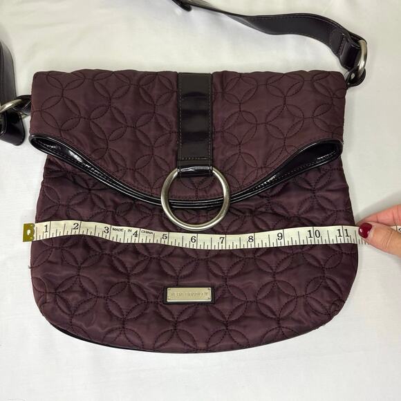 Vera Bradley Quilted Foldover Crossbody Bag & Wallet Set | Eggplant Purple - Picture 11 of 16